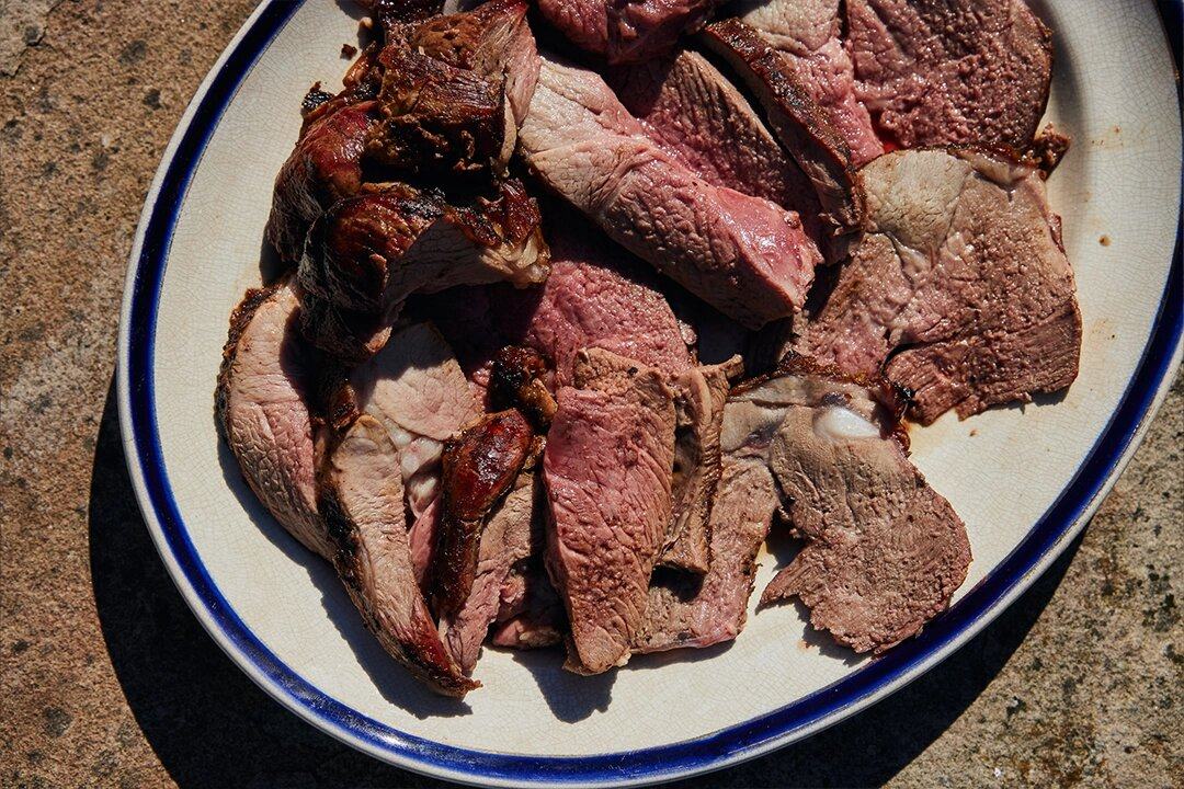 Roast Leg of Lamb with Garlic, Rosemary and Anchovy