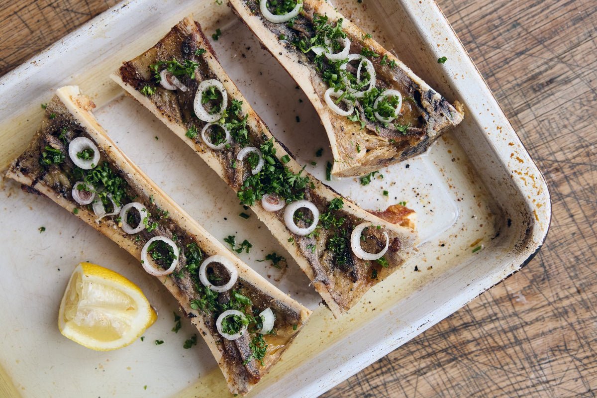 Beef marrow bone boats